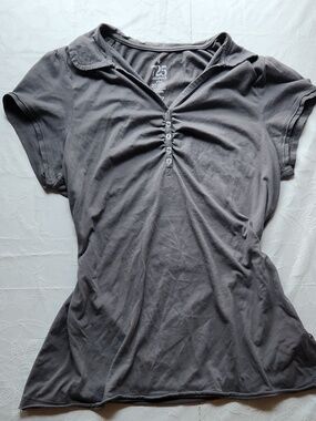 725 Originals Y2K Buttoned Gray T-Shirt